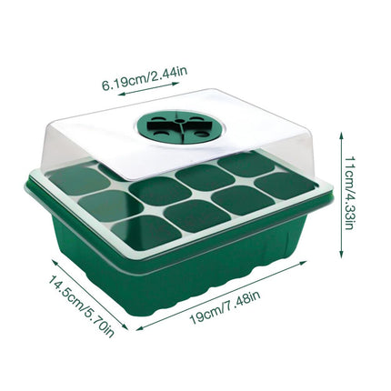HRKVSK Mini Greenhouse Cultivation, 10 Pieces 120 Cells Indoor Greenhouse Cultivation Box, Plant Cultivation Set with Lid, Cultivation Box with 10 Labels 2 Tools for Seedling Plant