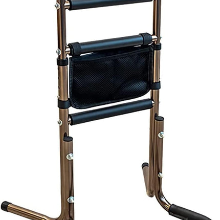 COJJ Mobile Standing Aid, Standing and Sitting Aid, Support Frame with 4 Handles, Elderly Sitting Aid, Standing Bed Standing Aid, Bed Handle, Height-adjustable Handle for Seniors, Load Capacity 136 kg…