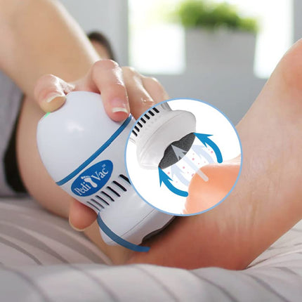 PediVac - electric callus remover - rechargeable - callus planer - callus rasp - foot care - pedicure - 2 attachments [coarse &amp; fine]