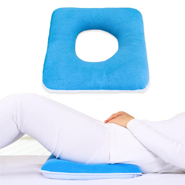 MESINURS Donut Pillow, Anti-Decubitus Pad, Bed Pillow, Pressure Nursing Pillow for Bedridden, Elderly, Disabled, Pregnant Women (43.2 x 43.2 cm, Square)