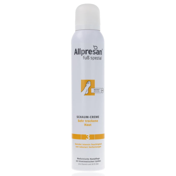 Allpresan Foot Special No. 3 Original Foam Cream – For the daily care of very dry feet, vegan, 200 ml