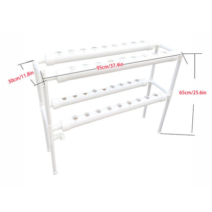 NadineDutol Hydroponic Grow Kit, 2-Layer Hydroponic Growing Equipment with Grow Baskets for Growing Vegetables and Fruits on Balconies, Gardens, Patios, and Courtyards (2 Layers, 36 Planting Sites)