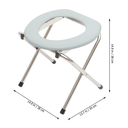 PartyKindom Raised Toilet Seat for Seniors Folding Toilet Safety Frame Commode Chair for Elderly Disabled People Bedside Commode Chair Shower Chair for The (38x38x35 cm)