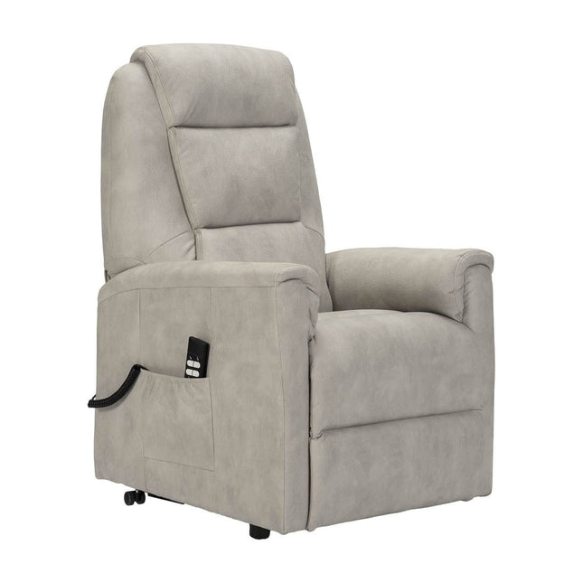 POLTRONE ITALIA Rebecca 2 Motors PERSONALIZED TV armchair with stand-up aid Medical device 2 wheels Micro-spring seat Faux leather Light grey