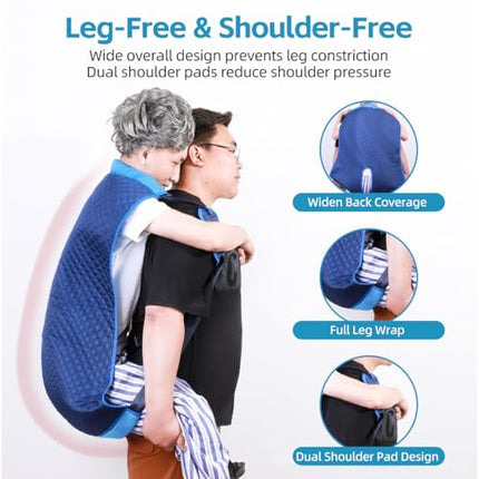CRAZY ROSA Lift Sling – Transfer Blanket Carrying Belt for Transferring Down Stairs – Wheelchair Lift with Toilet Opening for Seniors Bedridden Safety Aids – Moving to Bed, Chair or Car