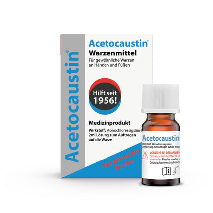 Acetocaustin Solution | Wart Remedy | Pain-Free | Children 4 Years and Over | Wart Treatment for Hands and Feet | 2ml Wart Remover | Wart Removal