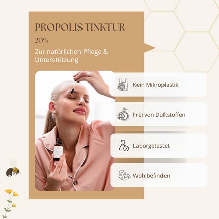 Organic Propolis Drops 20% high dosage - Propolis extract directly from the beekeeper - Organic quality, without additives