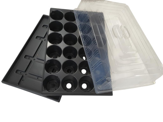 Quickpot stable growing plate with 24 planting holes + saucer + cover lid cover protective cover QP-24R