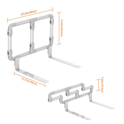 Heuffe bed rail fall protection for seniors, foldable bed handle, standing aid for older adults, safety bed railing, fall protection guard rail for nursing bed disabled