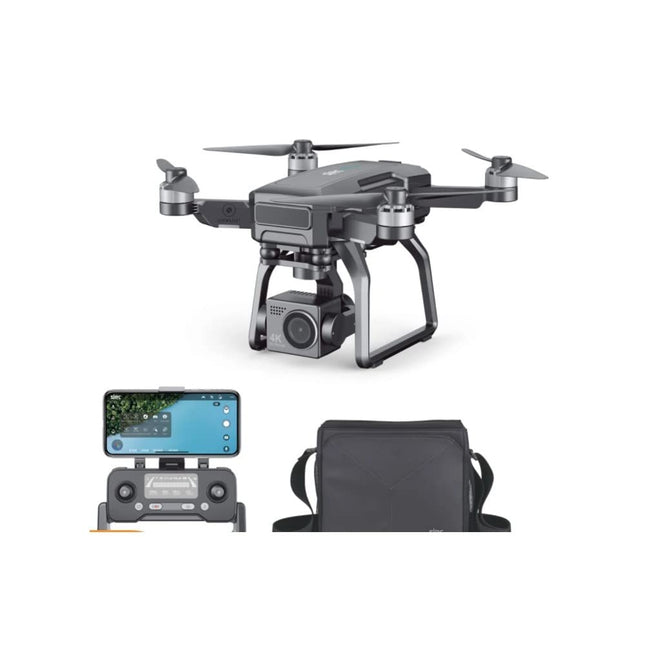 LUXWALLET Skyline² 5 GHz Professional Drone with True 4K Camera, GPS, Hanging Gimbal and Carrying Case, 30km/h-3km Distance, Black