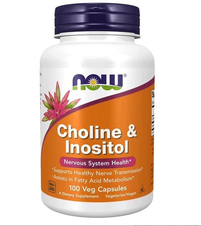 NOW Foods Choline and Inositol, 500mg - 100 Capsules