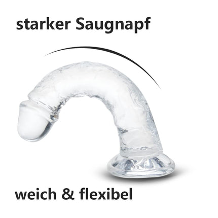 18cm Small Penis Dildo for Women, Soft Realistic Beginner Sex Toy Jelly Dildo with Suction Cup for Ladies Couples Adult Sex Toys &amp; Games
