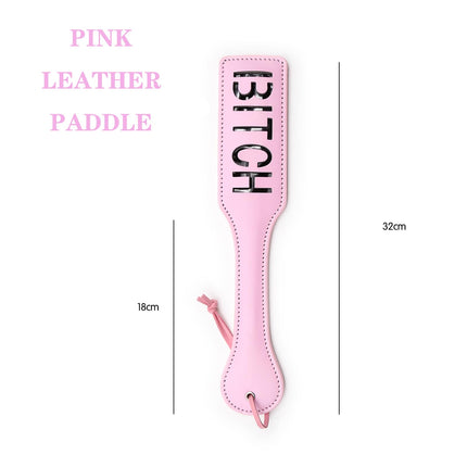 Paddle Sex SM, Leather Paddle Flogger Whip Erotic, BDSM Whip, Sex Toy Paddle for Couples (Pink)