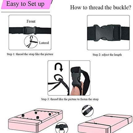 BDSM Sex Bondage Sets, Bed Restraints Handcuffs Blindfold, Hallowa Bondage Set Restraint Rope Extreme Bed Restraints Great for Couples Women Toys