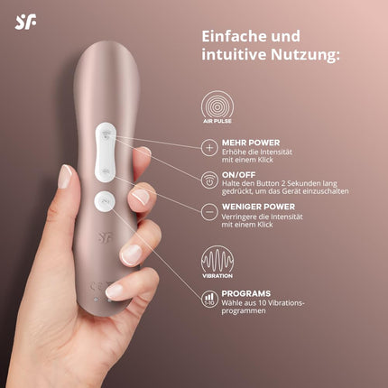 Satisfyer Pro 2 Plus | Rose Gold | Vibrator &amp; Clitoral Stimulation for Women | Extreme Sex Toy | Suction Cup and Vibrator | Erotic Pressure Wave Vibrator for Her | Powerful and Quiet