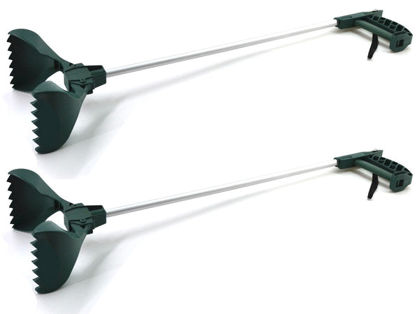 2x Universal Grabber with Shovel Aluminum Garbage Tongs Grabber Arm Waste Garbage Grabber Tongs Grabber Aid Garbage Grabber Lifting Aid Garbage Collector Grabber Claw