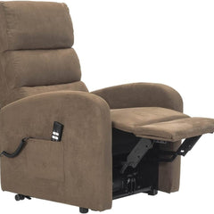 POLTRONE ITALIA Jessica 2 Motors PERSONALIZED recliner chair with medical device 4 wheels micro spring seat fluffy brown