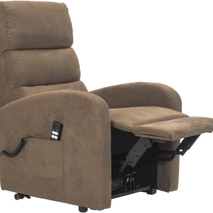 POLTRONE ITALIA Jessica 2 Motors PERSONALIZED recliner chair with medical device 4 wheels micro spring seat fluffy brown