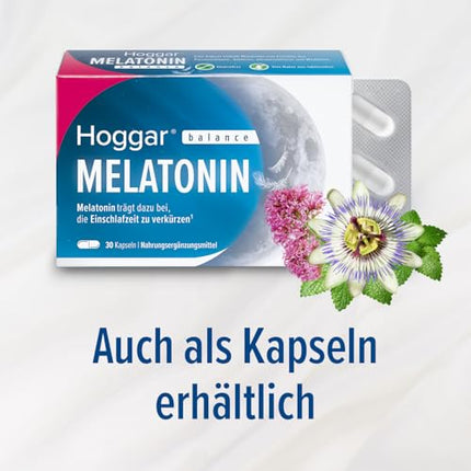 Hoggar MELATONIN balance - Sleep Spray - Food supplement with melatonin to shorten the time it takes to fall asleep and to relieve jet lag - with vitamin B6 - 20 ml spray