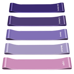 Fitness Bands [Set of 5], 5 Different Strength Fitness Bands, Skin-Friendly Resistance Bands, Resistance Bands with Carrying Bag for Muscle Building, Yoga, Pilates, Crossfit, Cardio, Men and Women