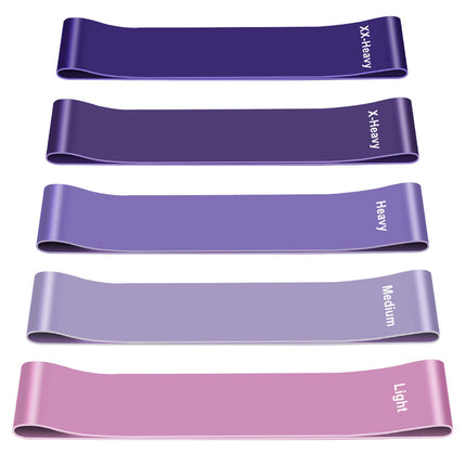 Fitness Bands [Set of 5], 5 Different Strength Fitness Bands, Skin-Friendly Resistance Bands, Resistance Bands with Carrying Bag for Muscle Building, Yoga, Pilates, Crossfit, Cardio, Men and Women