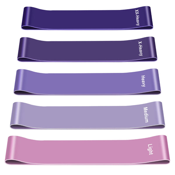 Fitness Bands [Set of 5], 5 Different Strength Fitness Bands, Skin-Friendly Resistance Bands, Resistance Bands with Carrying Bag for Muscle Building, Yoga, Pilates, Crossfit, Cardio, Men and Women
