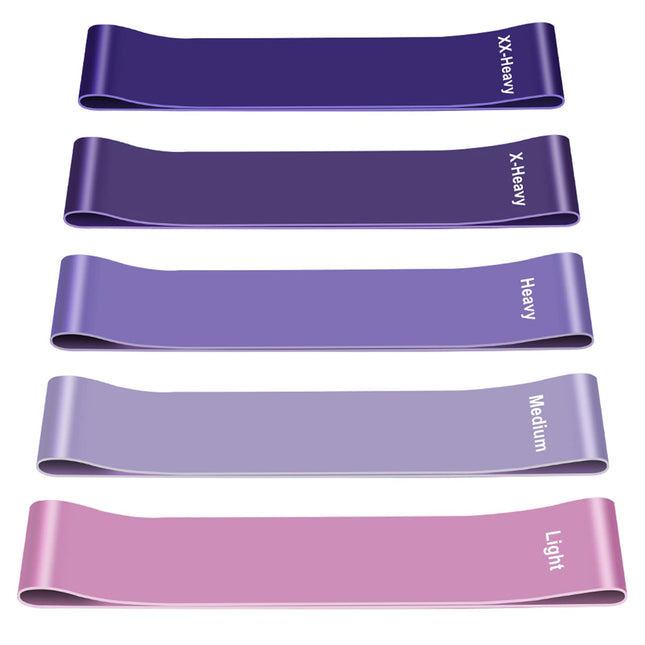 Fitness Bands [Set of 5], 5 Different Strength Fitness Bands, Skin-Friendly Resistance Bands, Resistance Bands with Carrying Bag for Muscle Building, Yoga, Pilates, Crossfit, Cardio, Men and Women
