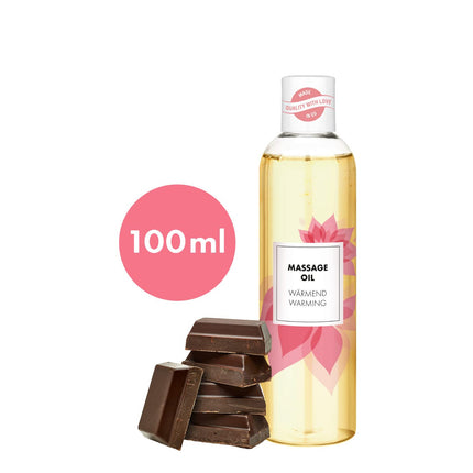 EIS, massage oil 'Chocolate Warming', skin-caring massage oil with warming effect and chocolate scent, 100 ml