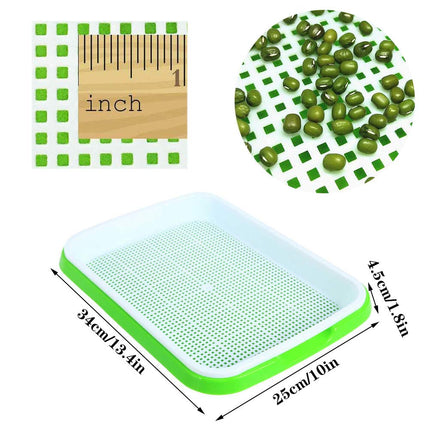 Fuuner 6 Pack Seed Germination Tray, Seedling Tray Germination Trays Greenhouse Effect Propagator Seed Germination Hydroponic Seeding Germination Greenhouse Tray for Family Garden Indoors and Outdoors