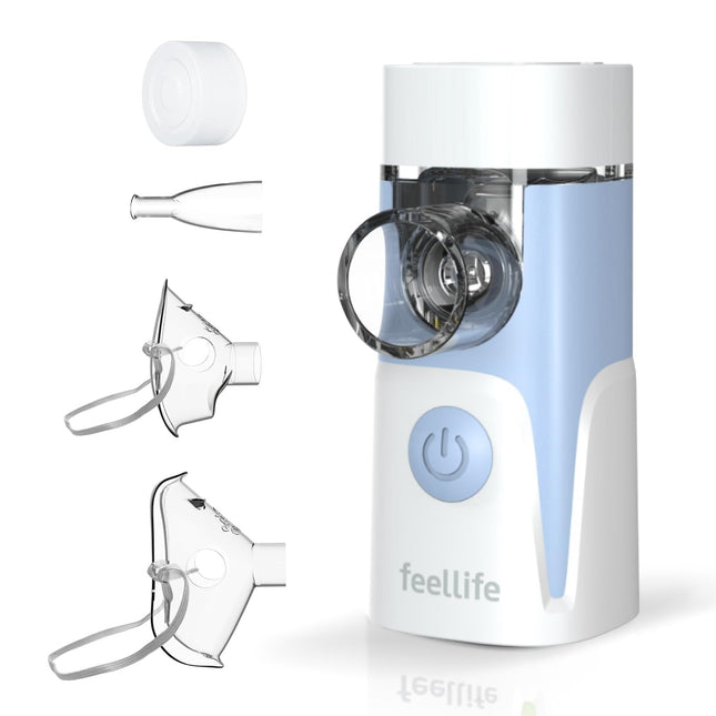 FEELLIFE Inhaler, Nebulizer, Inhaler for Children and Adults, Air Aerogo Series (Blue)