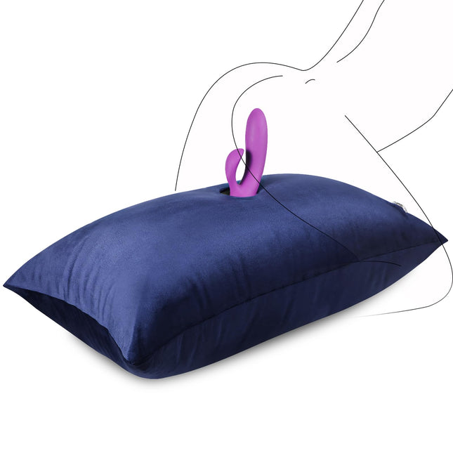 Inflatable Erotic Sex Pillow with Pump, Sex Positions Lumbar Pillow for Women G Spot Stimulate, Sex Ramp Pillow Dildo Holder with Suction Cup for Adult Games