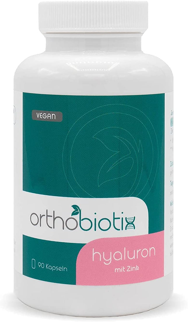 orthobiotix Hyaluron with Zinc | 90 Capsules in a 3-month supply | High-dose, vegan, and without colorants or fillers | 1 x 59 g