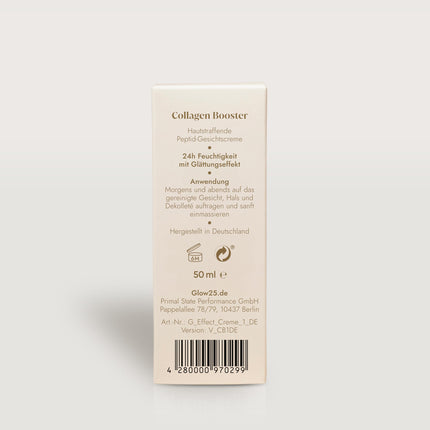Glow25® Collagen Booster Cream [50 ml] | Face Cream | with Hyaluronic Acid and Vitamin C | Certified Quality