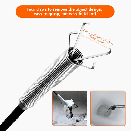 Thapncow 2-Piece Flexible Clamp, Rice Claw Clamp, Drain Clamp for Grabbing Hair, Trash and Even Important Items in Drains/Sinks/Toilets