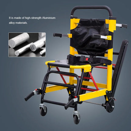 flatpincololee Electric Stair Climber Wheelchair/Mobile Stairlift, 24V13Ah Lithium Battery, Aluminum Alloy Frame, Load Capacity 363 lb
