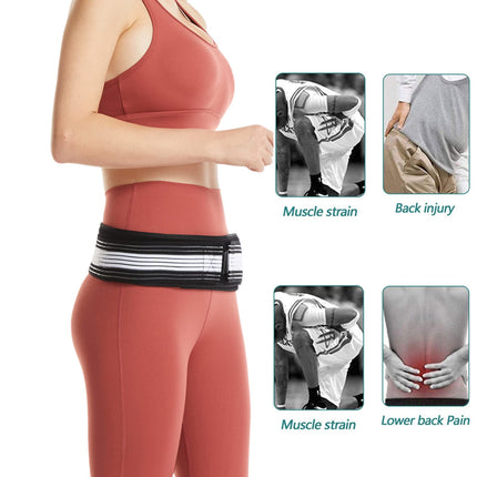 Sacroiliac SI hip belt, relief from sciatica, pelvic, back and leg pain, for back problems, pregnancy, incorrect strain and for the prevention of heavy lifting and carrying