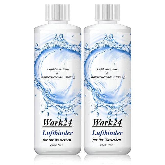 Wark24 Air Binder Bubble Stop 400g - Air Bubble Stop for Waterbed Mattresses - Preservative Effect - Air Binding in Waterbeds (2-Pack)