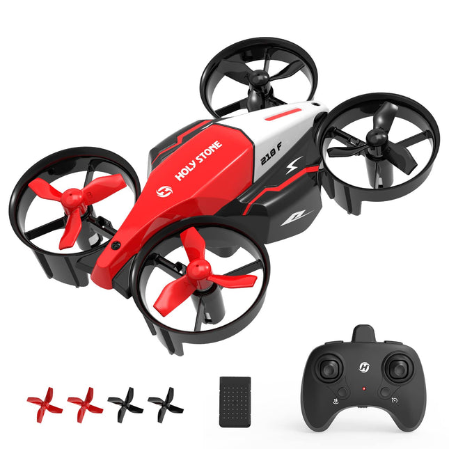 Holy Stone HS210F Mini Drone for Kids, 2-in-1 RC Quadcopter with LED Lights, Landing and Flying Mode, 3D Flip Mode, Headless Mode, Safe Modular Battery, Gift