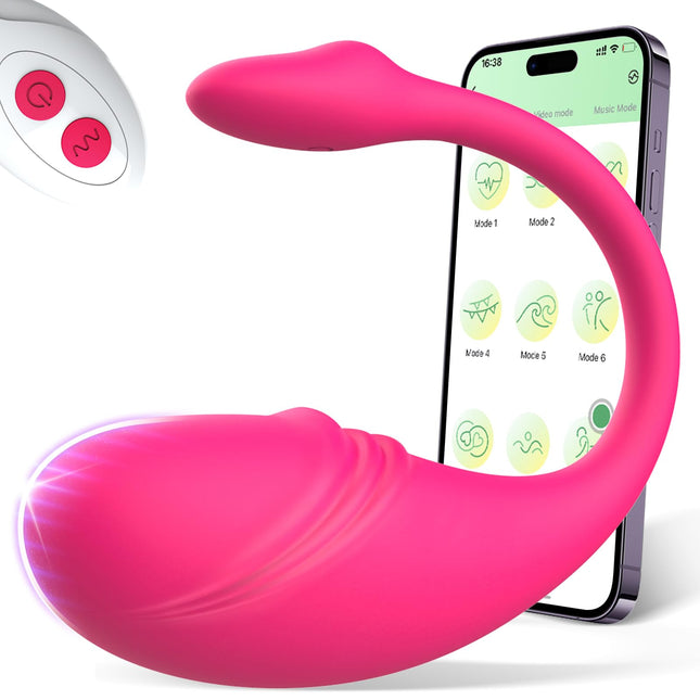 Vibrator with remote control sex toy for women vibration, vibrator sets for women with app, sex toys for couples extreme sex toys quiet vibrating egg, dildo sex toy set women clitoris (pink)