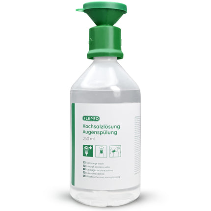 Eyewash 250ml NaCl 0.9 saline solution - eyewash bottle - eye wash - eye shower - sterile eyewash solution - eyewash with saline solution - eye bath