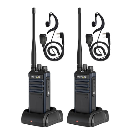 Retevis RT86A Long-Range Walkie-Talkies, Rugged Two-Way Radio with Microphone, Group Call, Easy Pairing, for the Construction Industry (2 Pack)