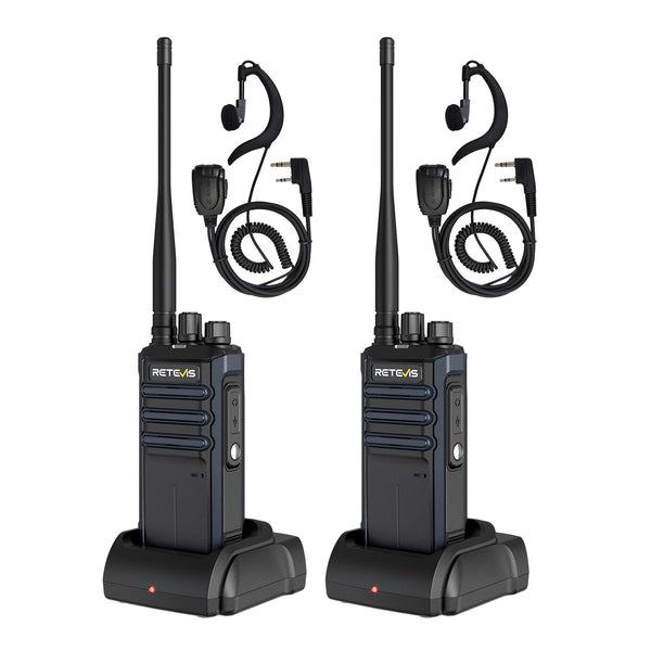 Retevis RT86A Long-Range Walkie-Talkies, Rugged Two-Way Radio with Microphone, Group Call, Easy Pairing, for the Construction Industry (2 Pack)