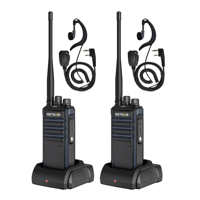 Retevis RT86A Long-Range Walkie-Talkies, Rugged Two-Way Radio with Microphone, Group Call, Easy Pairing, for the Construction Industry (2 Pack)