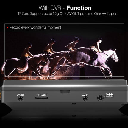 FPV Monitor, 7-inch LCD Video Screen with 800 x 480 Resolution, 5.8GHz 40-Channel DVR Function, RC Drone Screen with Auto Search, 2000mAh FPV Receiver for Drone Quadcopter (EU)