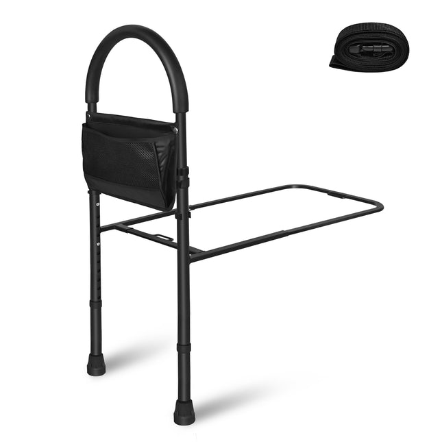 FIVMEN Standing Aid Bed Bed Rail for Seniors Height Adjustable Grab Bars Bed Entry Aid Bed Guard Rail Metal for Pregnant Women and Disabled People up to 150kg