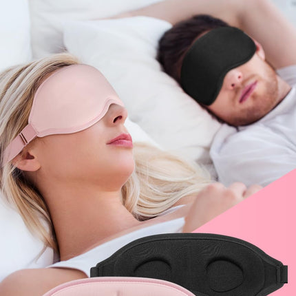 Aosun Sleep Mask for Side Sleepers, 2-Pack, Upgraded 3D Sleeping Eye Mask for Women &amp; Men, 100% Light Blocking Eye Mask Sleep Masks with Adjustable Elastic &amp; Earplugs for Travel
