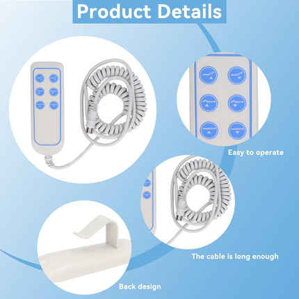 IP66 Power Recliner Controller Remote Control Replacement, Lift Chair Hand Control, 8-pin Lift Bed Control, Electric PVC Lift Chair Hand Control, Lift Chair Remote Control for Manual Hand Control