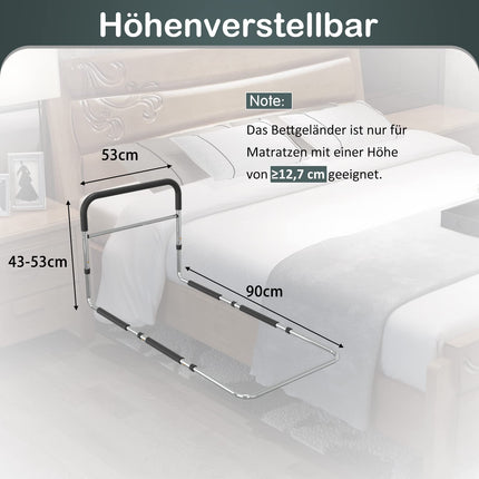 BeneCane bed railings for elderly and disabled people, bed rails for the elderly, nursing bed for safety, height-adjustable railings, fall protection, standing aid &amp; exit aid