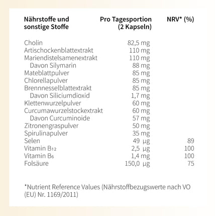 BodyFokus Clean Body Restart - Liver, Homocysteine ​​and Fat Metabolism - 60 Capsules - Made in Germany