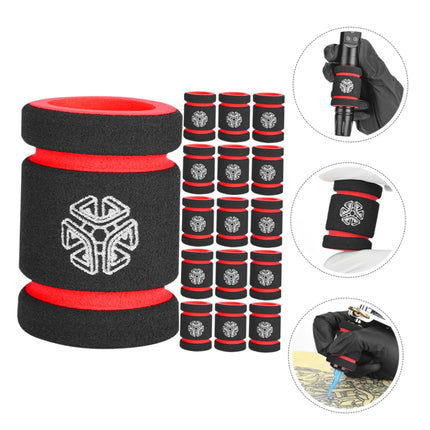KOMBIUDA 20pcs Protective Cover Humanized Grip Tube Elastic Tattoo Grip Cover Grip Sleeve Thick Grip Cover Practical Grip Cover Accessories Sponge Grip Universal